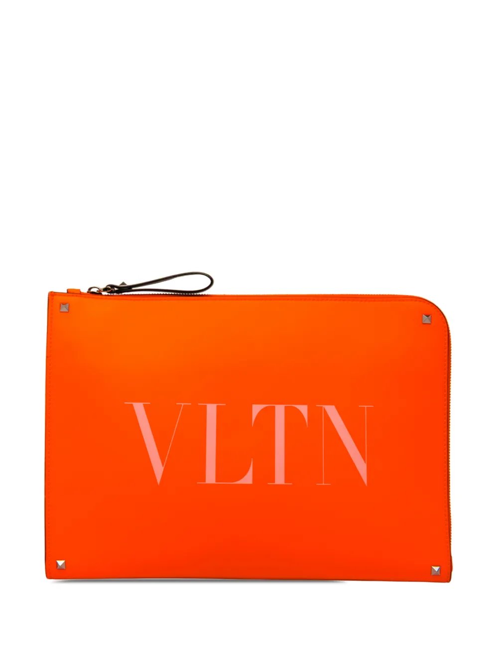 2018-2026 Leather Rockstud VLTN Document Case clutch bag