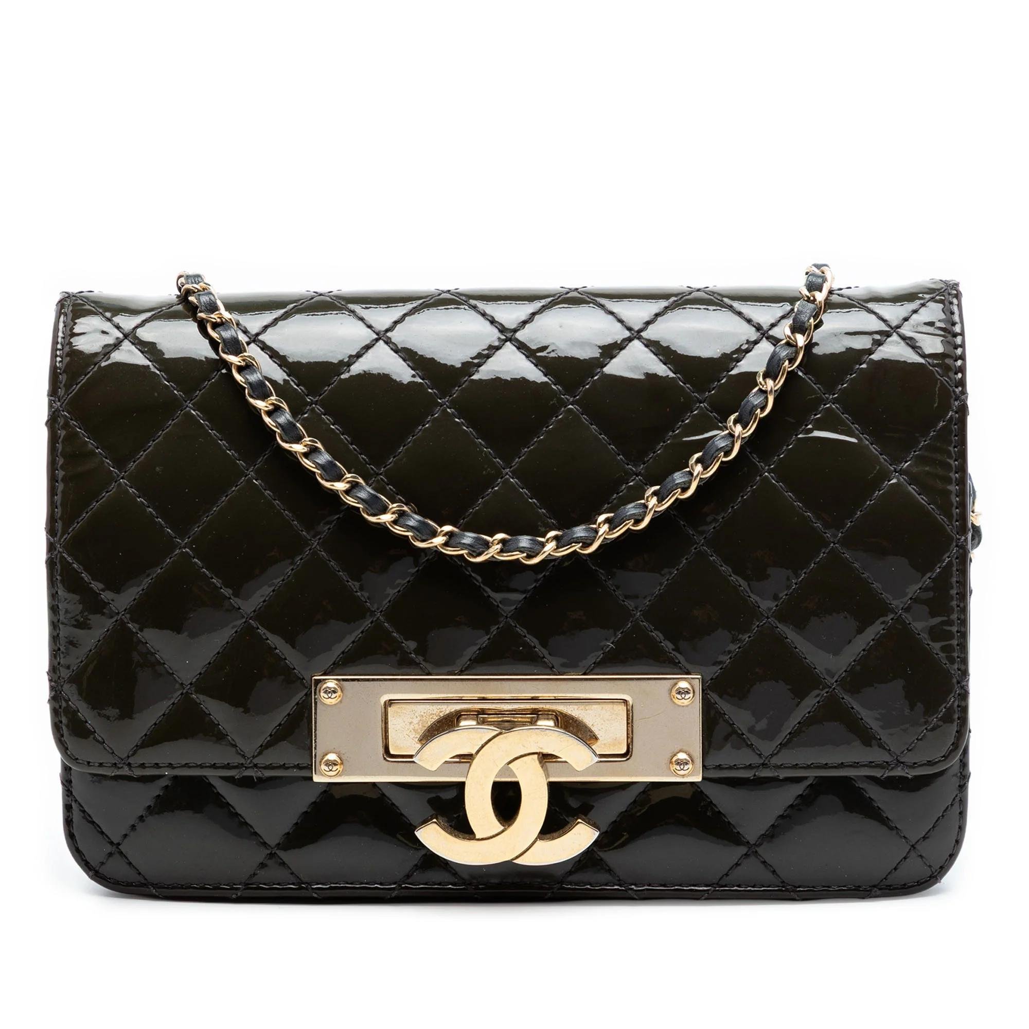 Wallet On Chain leather handbag