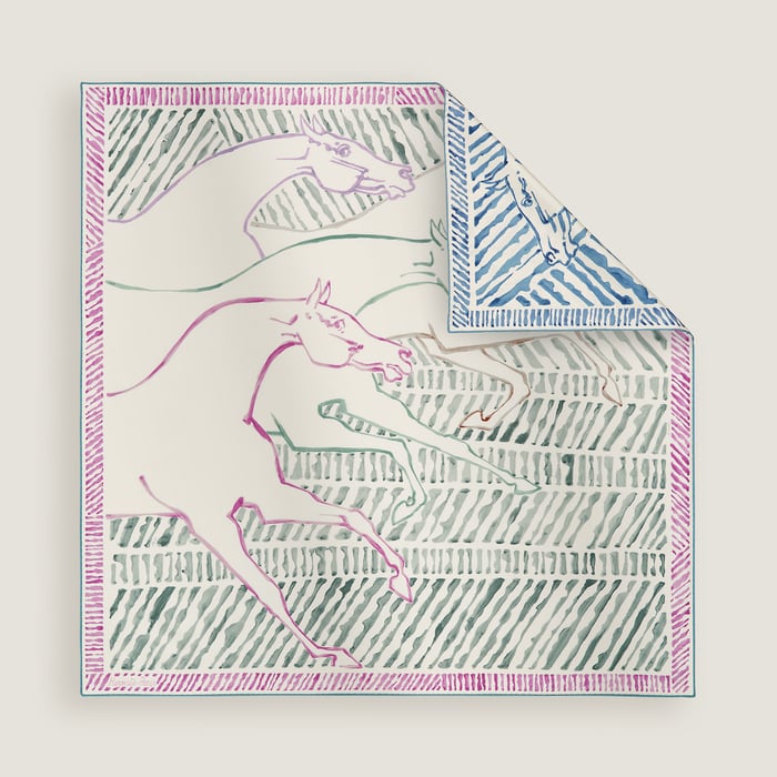 Au Triple Galop Double Face Scarf 90