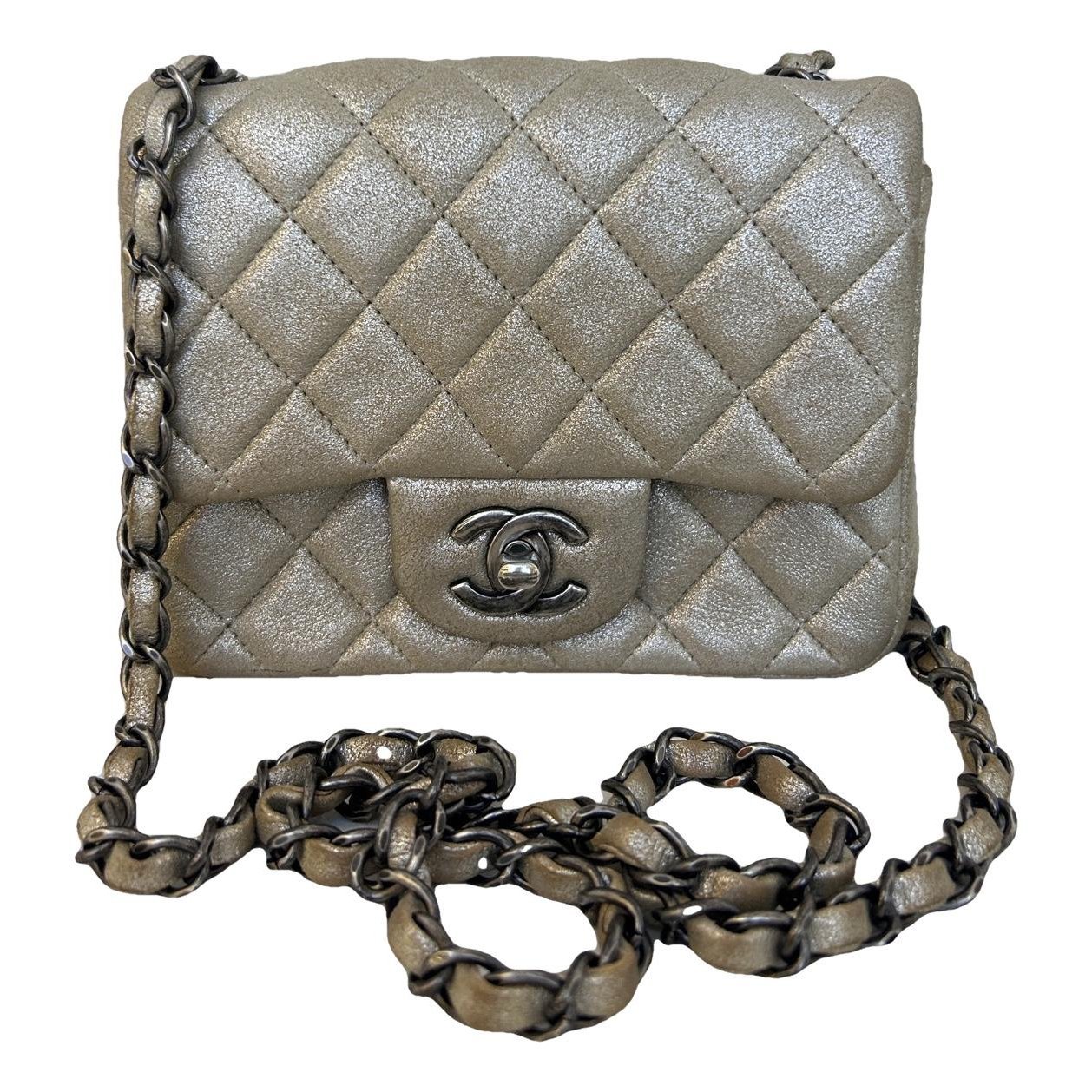 Trendy CC leather handbag