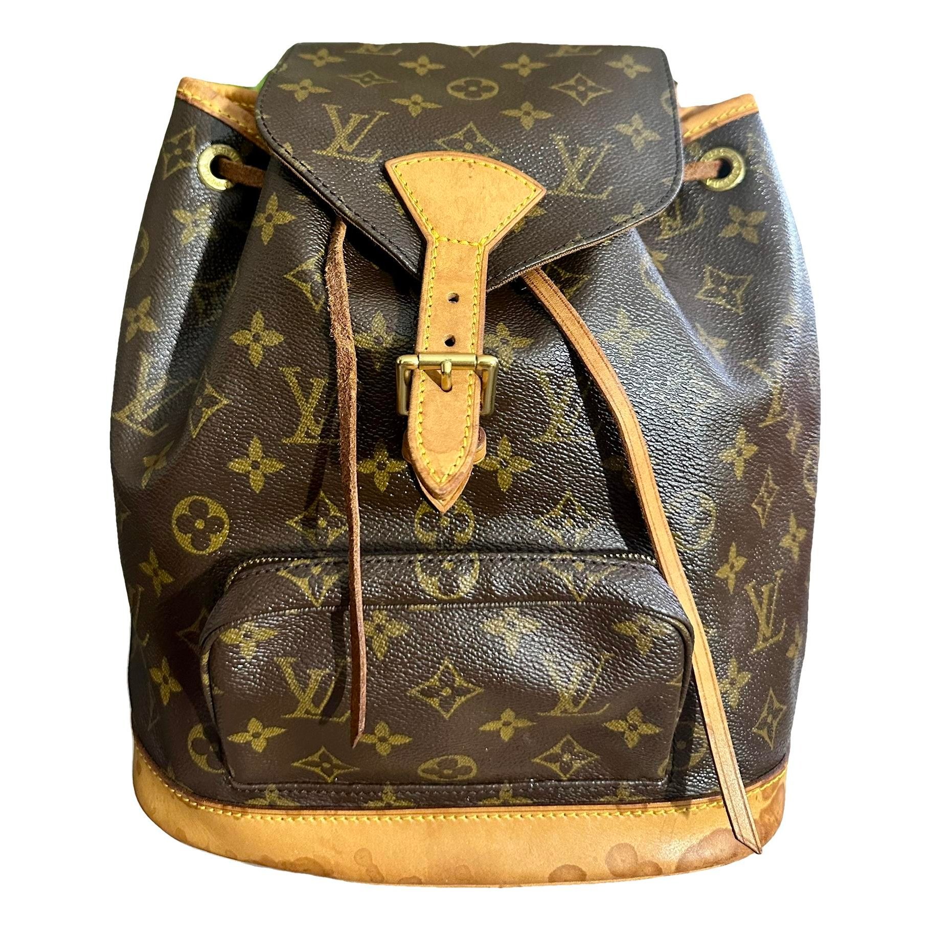 Montsouris Vintage leather backpack