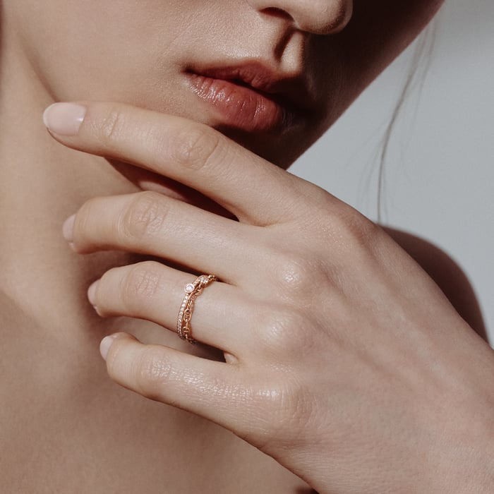 Sans Coloris Chaine d'Ancre Chaos Nano Ring