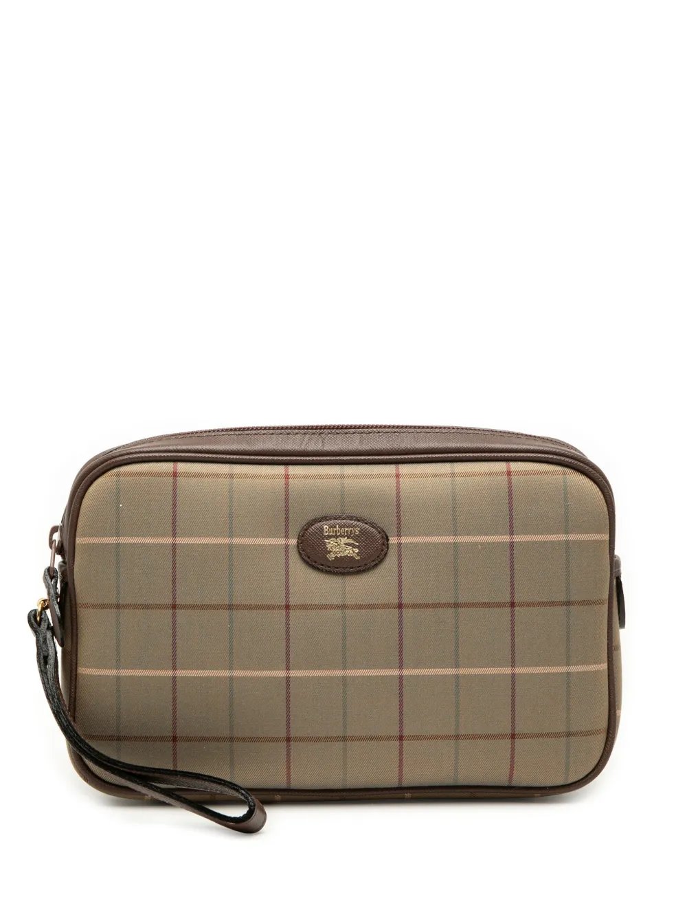 20th Century Vintage Check Canvas clutch bag