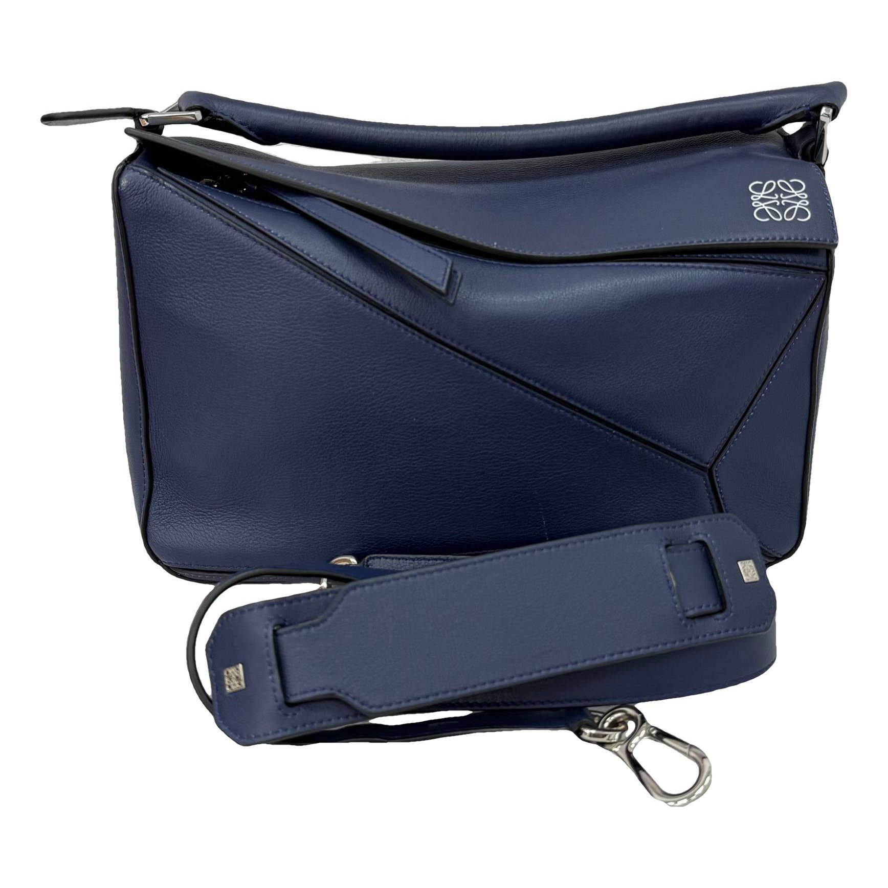 Puzzle leather handbag