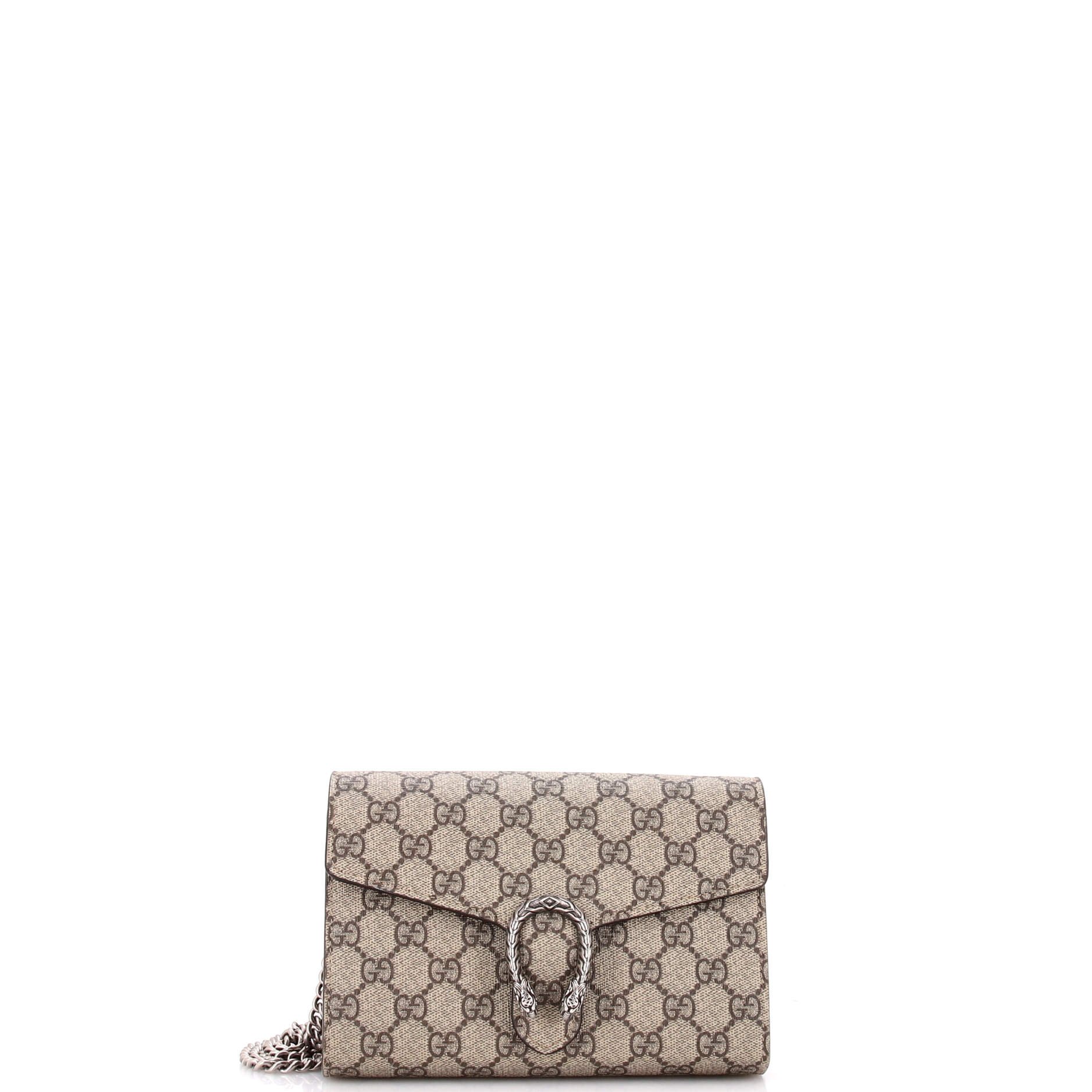 Dionysus Chain Wallet GG Coated Canvas Small