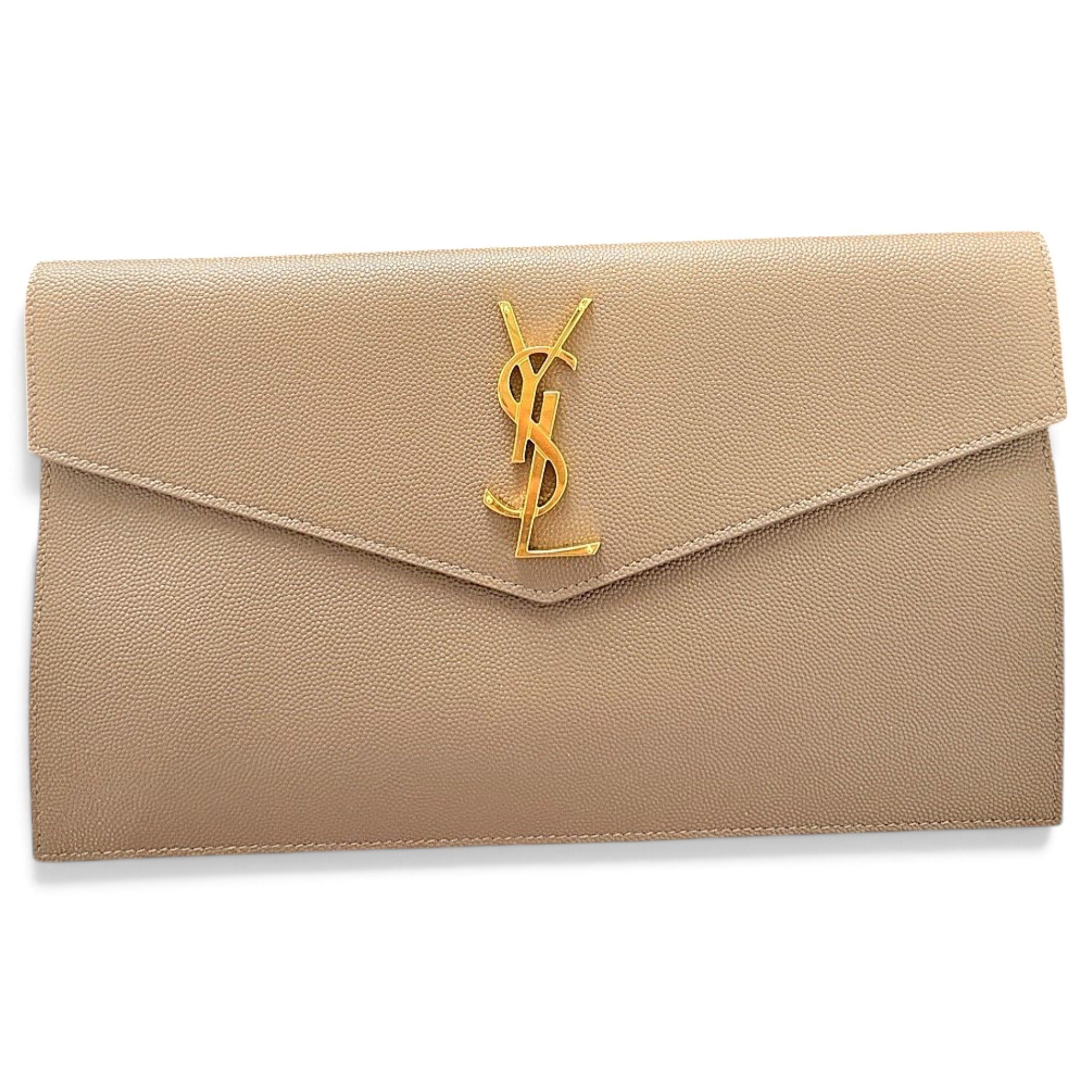 Uptown leather clutch bag