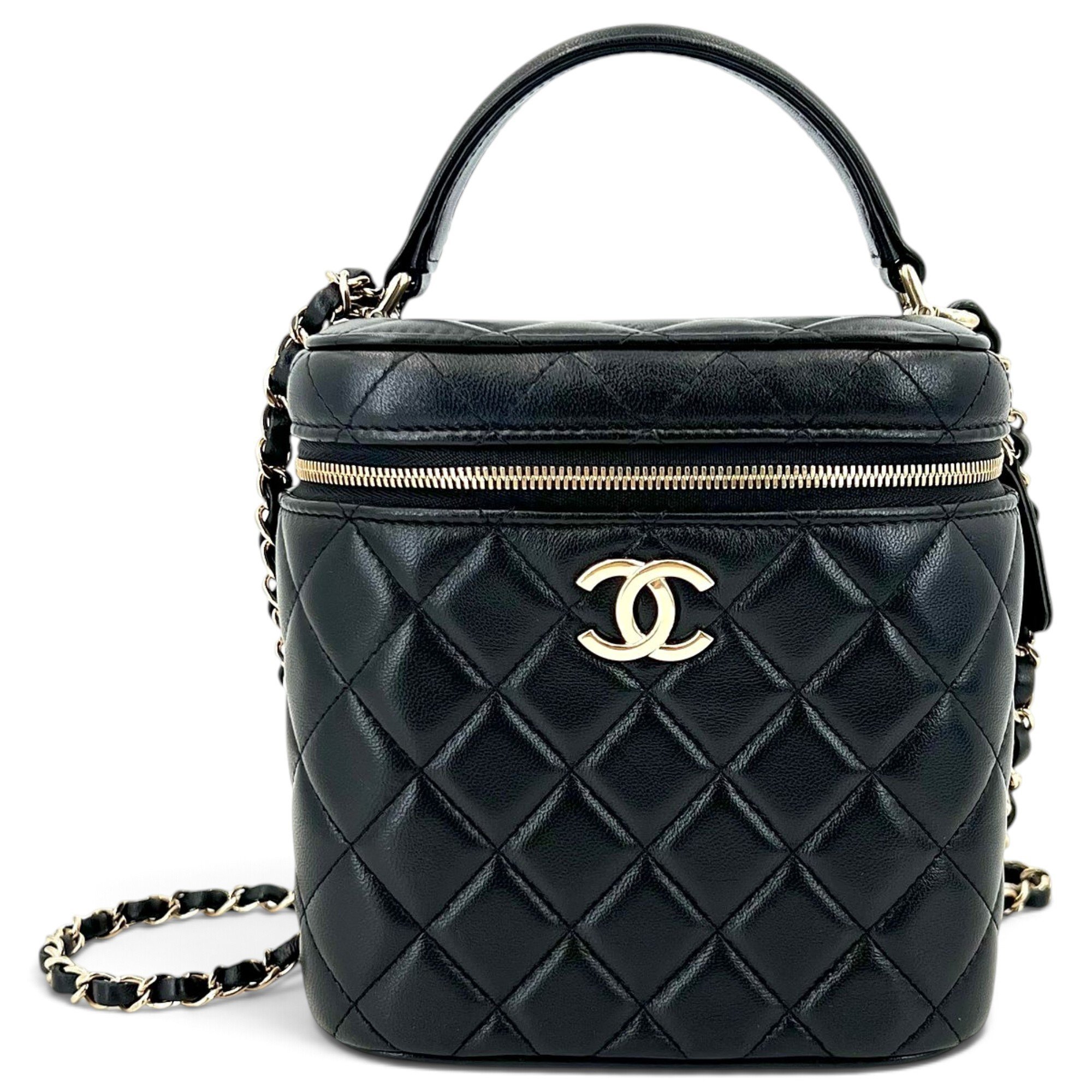 Vanity leather handbag