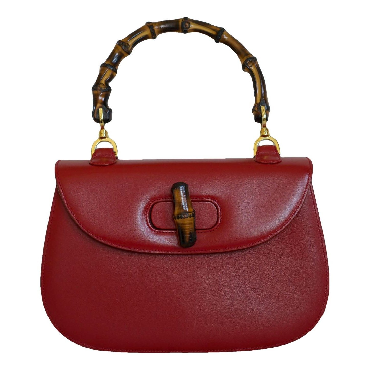 Convertible Bamboo Top Handle leather handbag