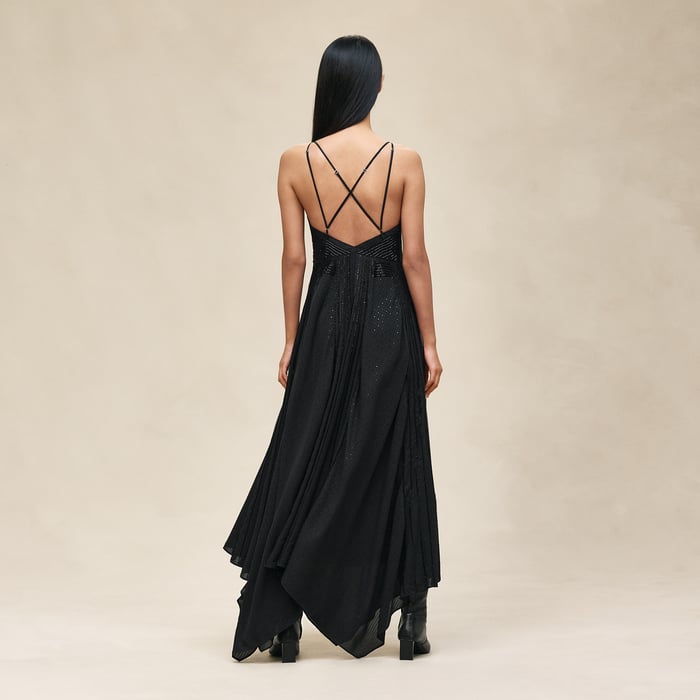 Noir Embroidered Nightgown Dress