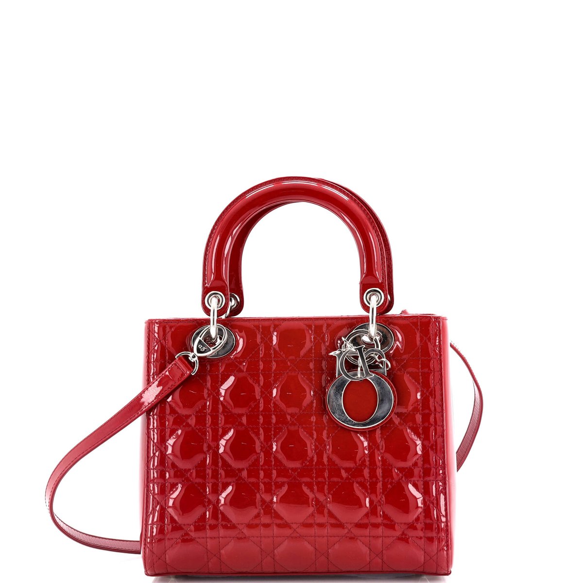 Dior Lady Dior Bag Cannage Quilt Patent Medium