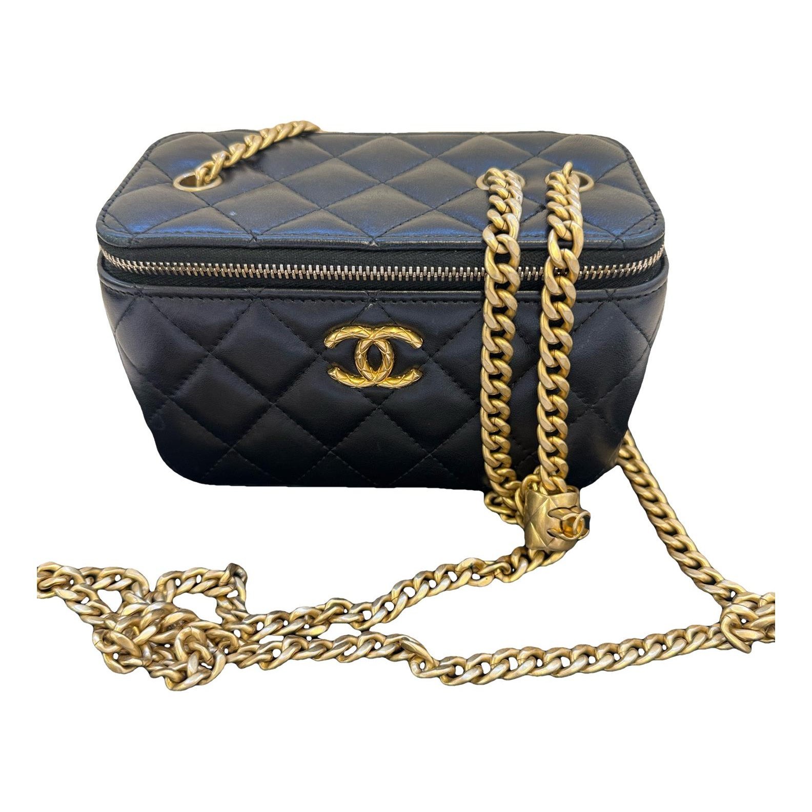 Trendy CC Vanity leather handbag