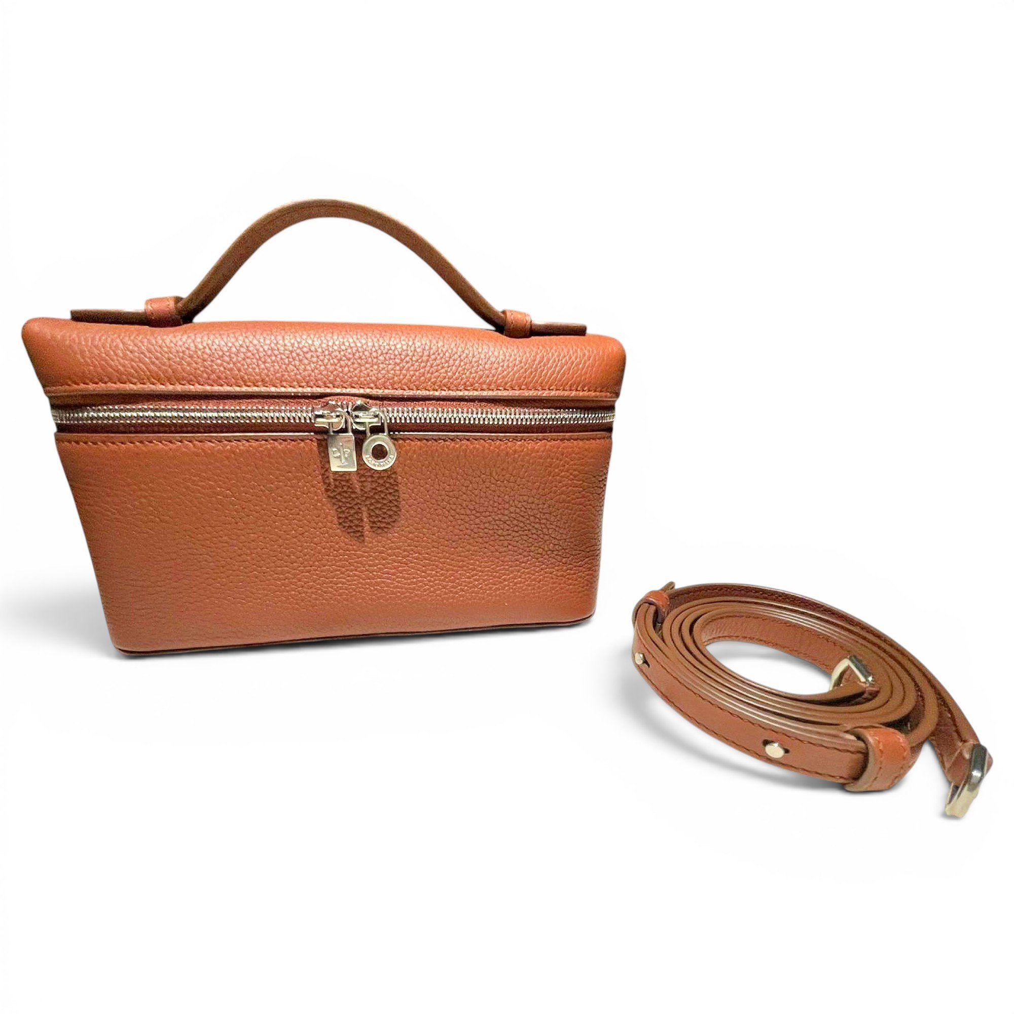 Leather clutch bag