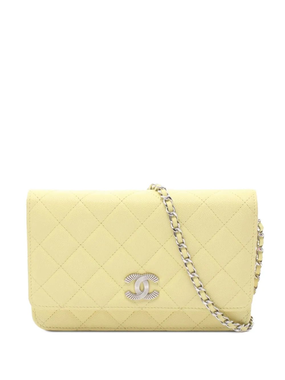 matelassé caviar leather shoulder bag