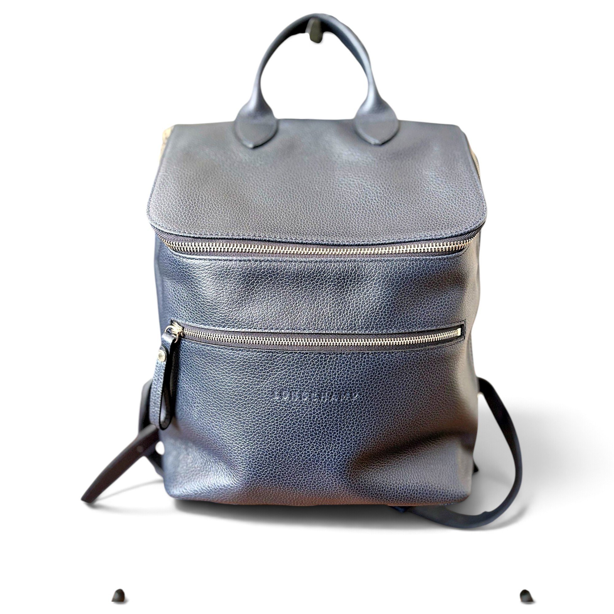 Foulonné leather backpack