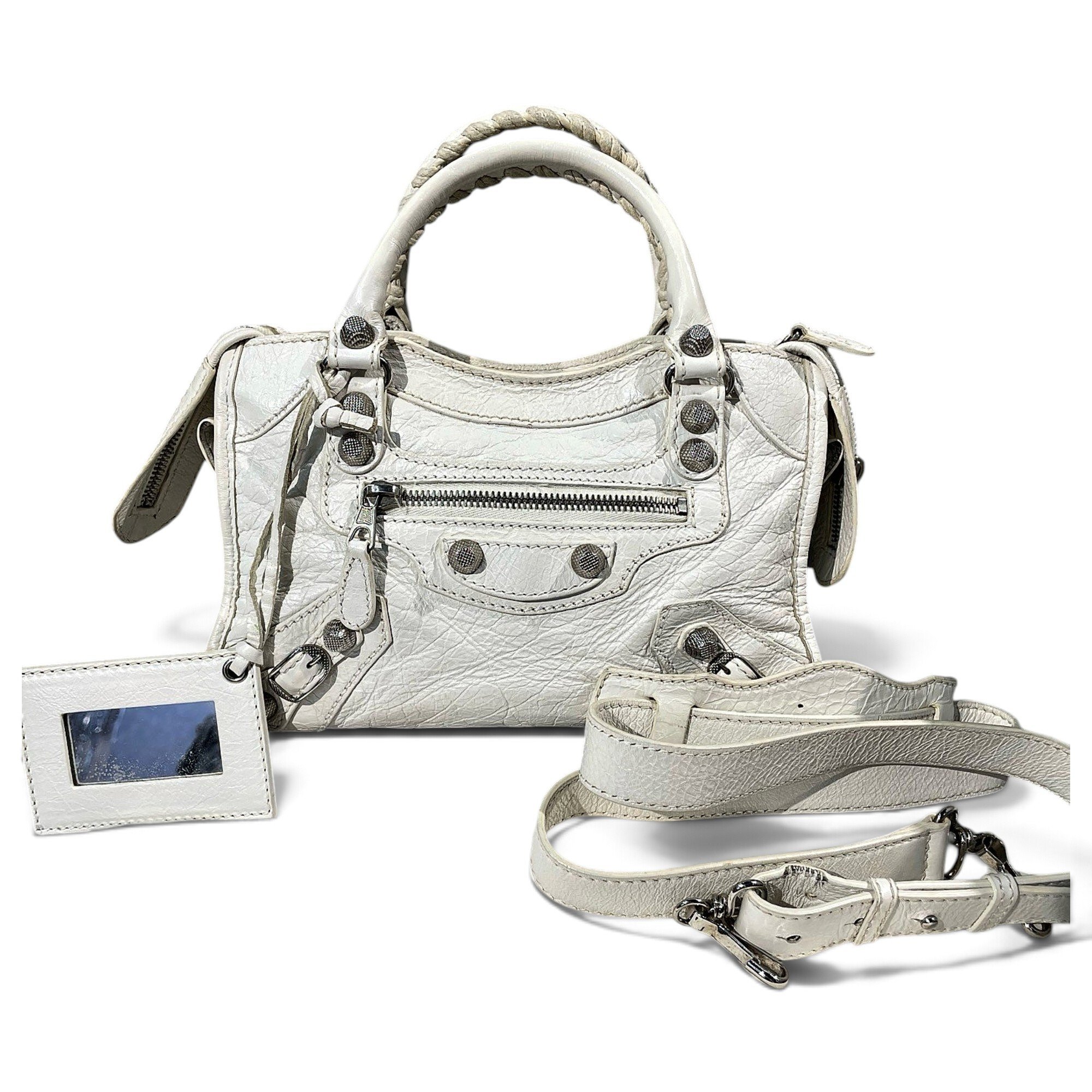 City leather handbag