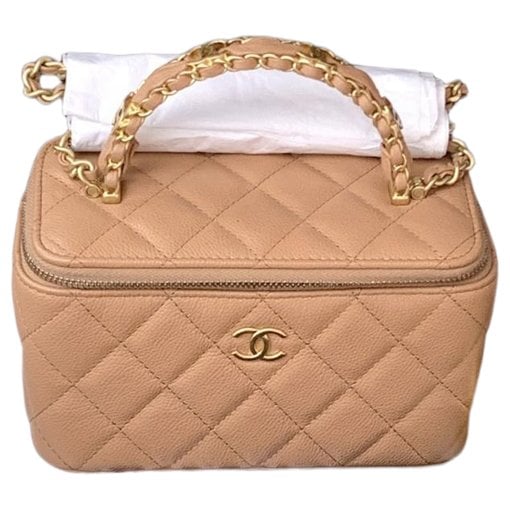 Vanity leather handbag