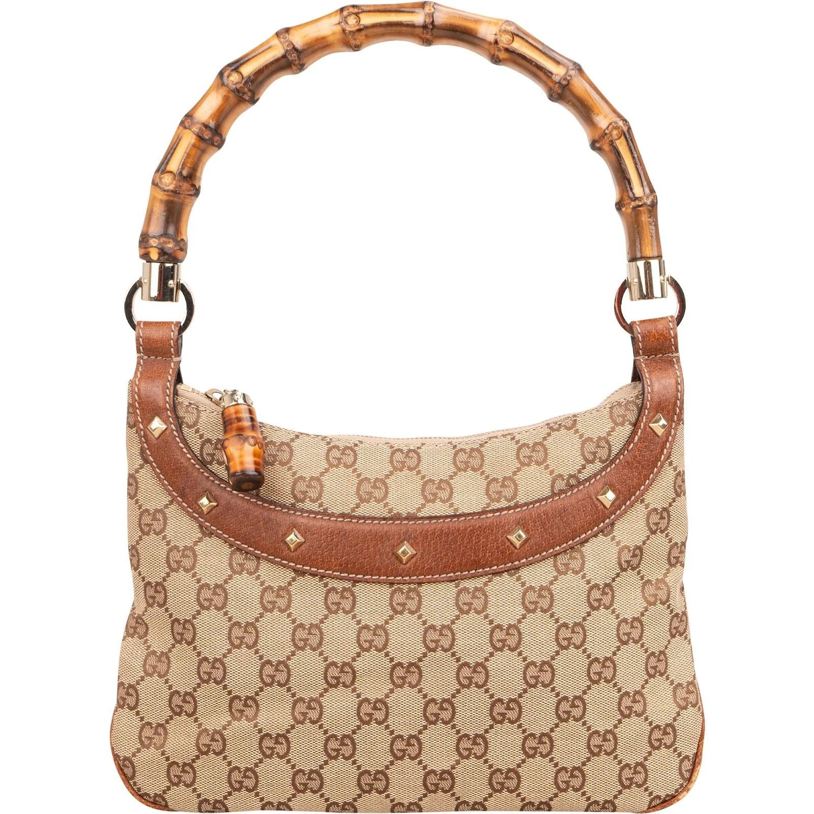 Bamboo Top Handle leather handbag