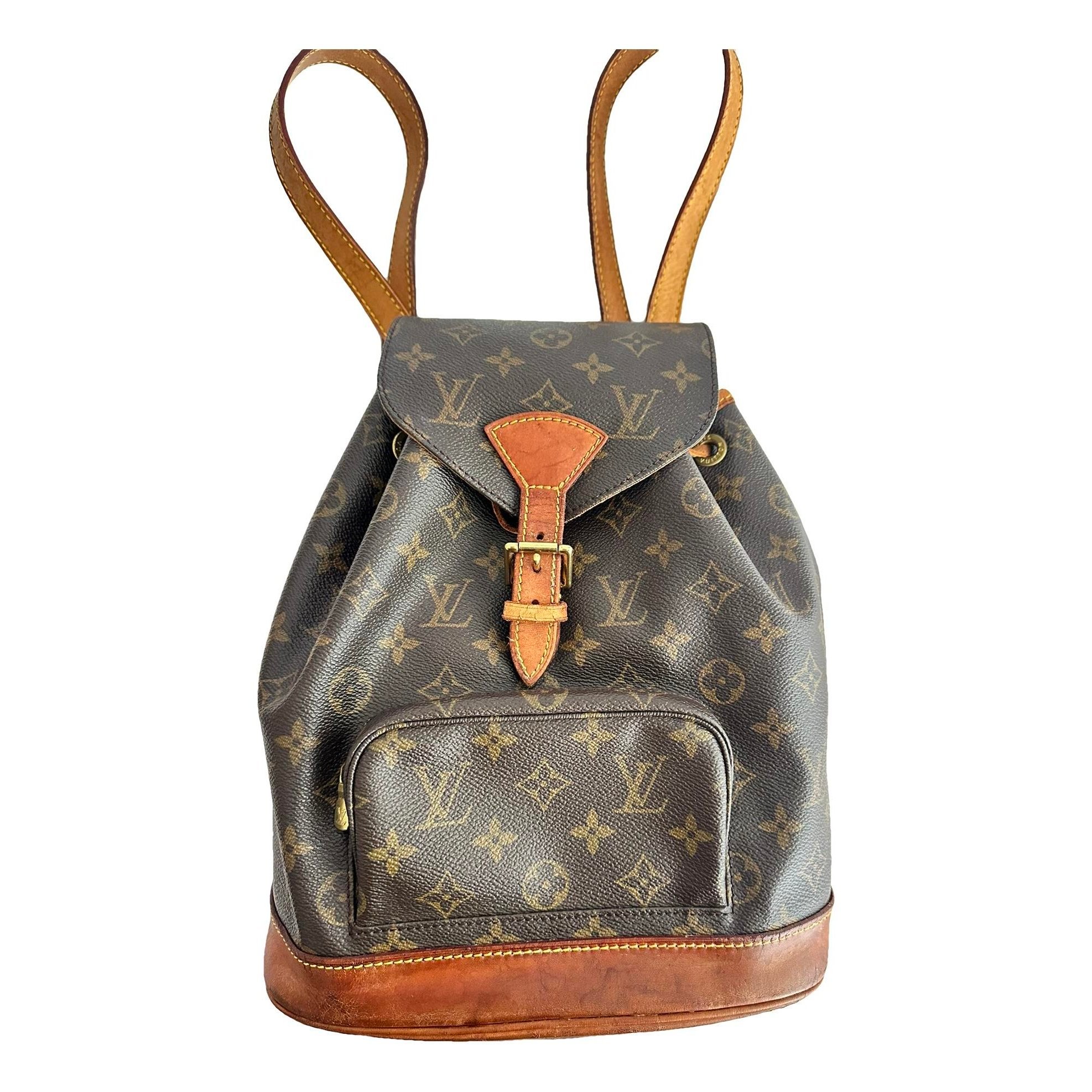 Montsouris Vintage leather backpack