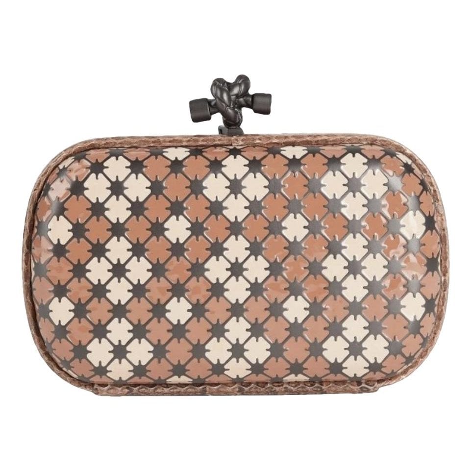 Pochette Knot python clutch bag