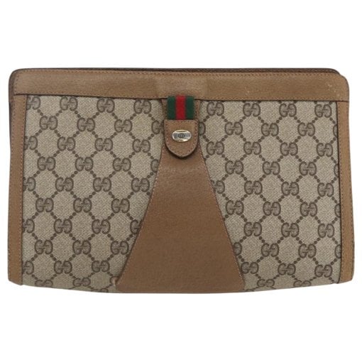 Leather clutch bag