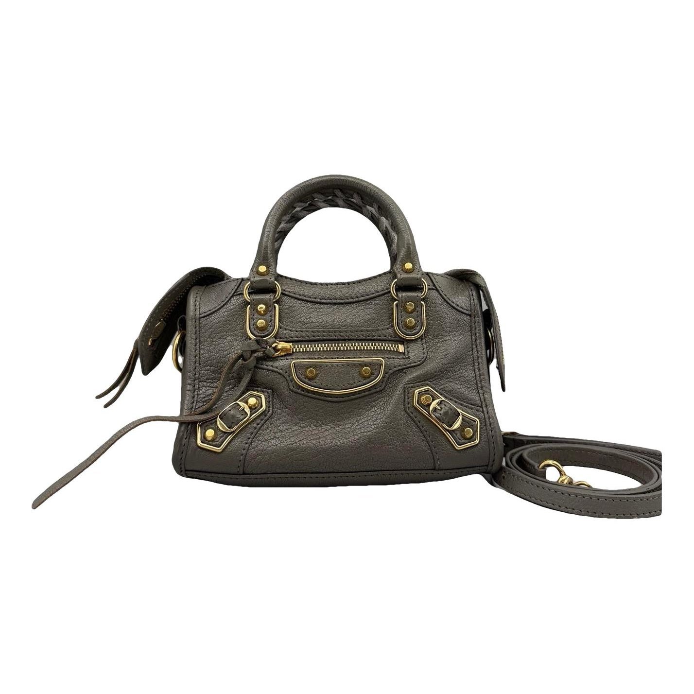 Classic Metalic leather handbag