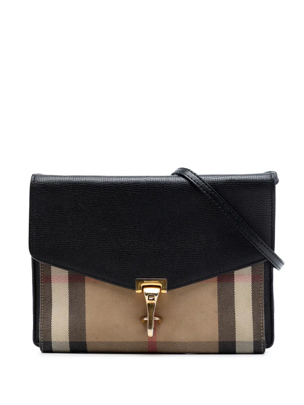 2000-2017 Small Leather and House Check Canvas Derby Macken crossbody bag