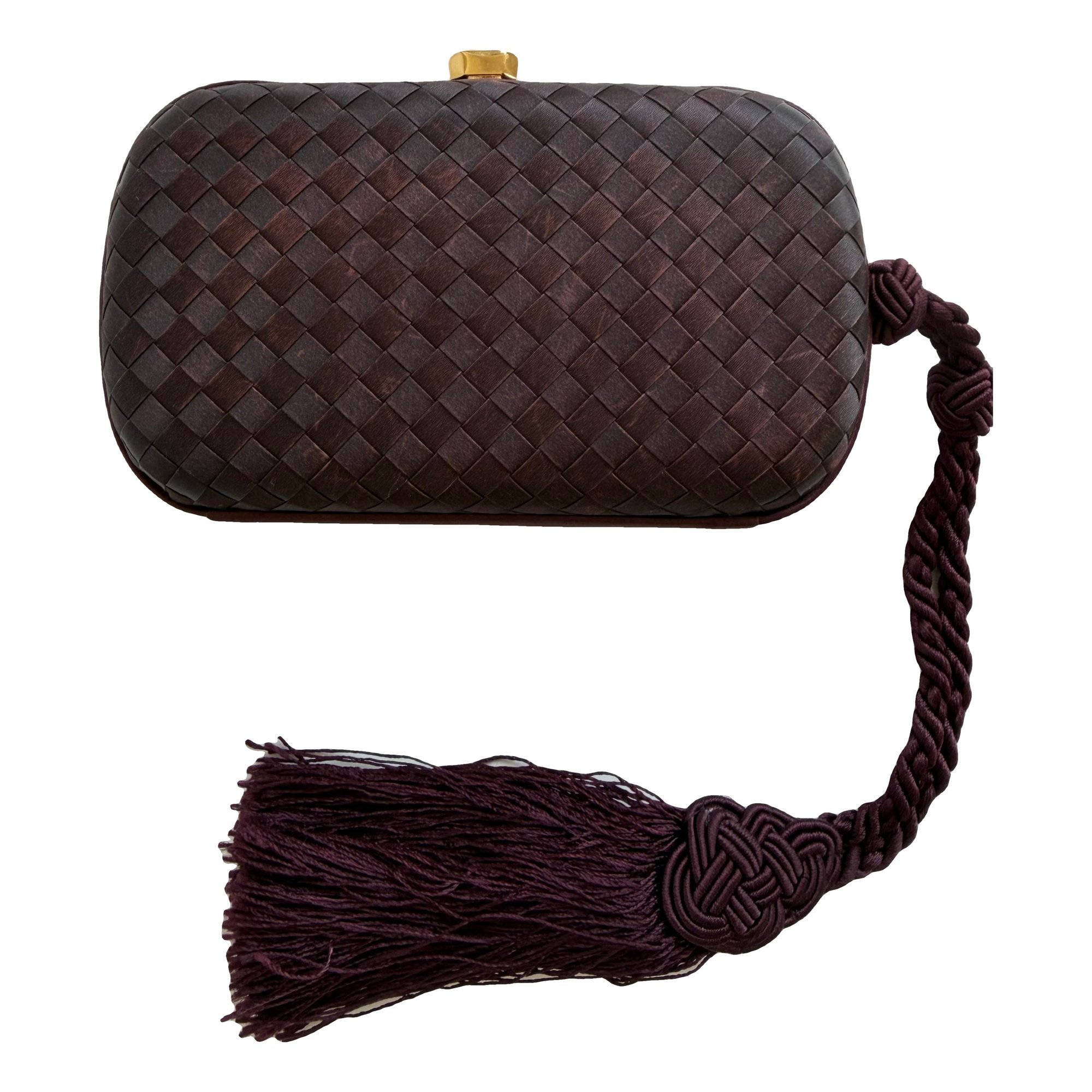 Pochette Knot silk clutch bag