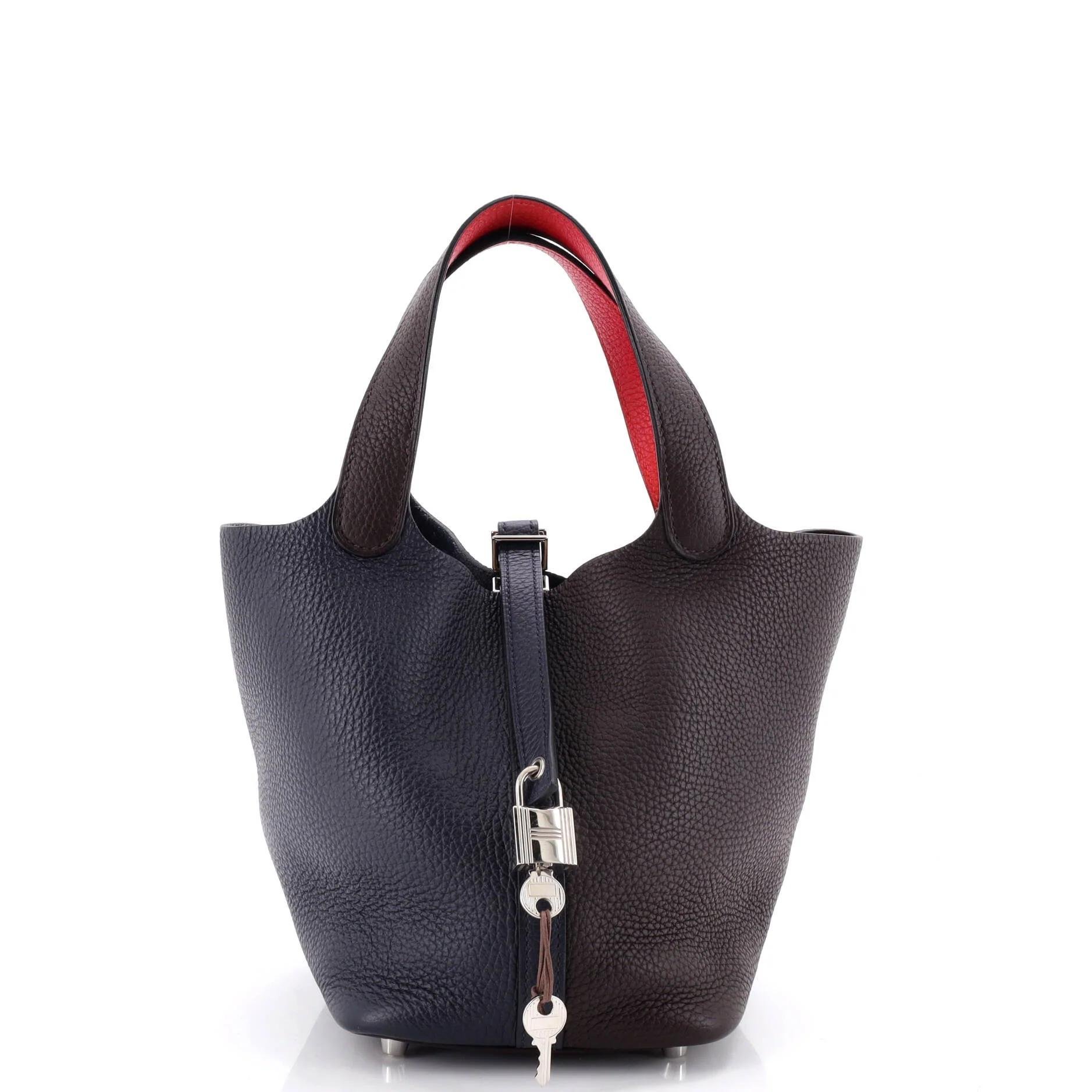 Picotin leather handbag