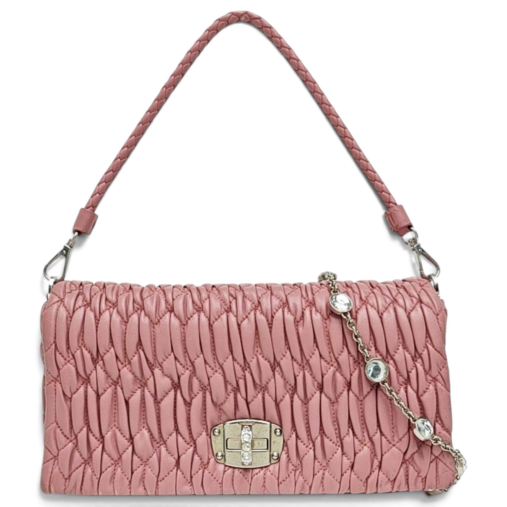 Miu Miu Miu Crystal leather handbag