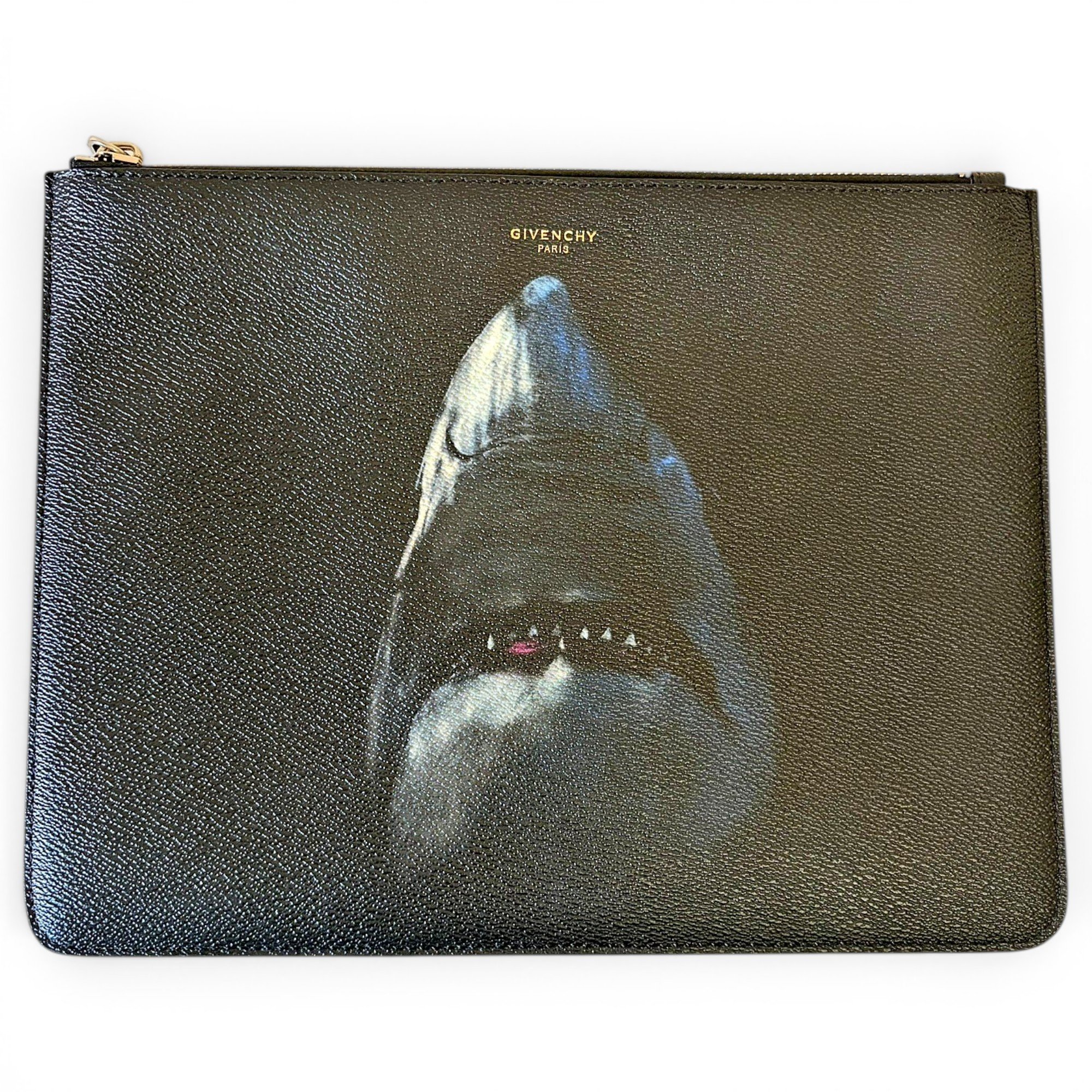Leather clutch bag
