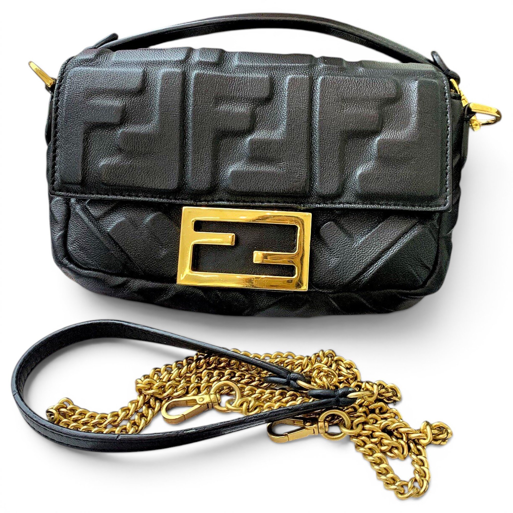 Baguette leather handbag