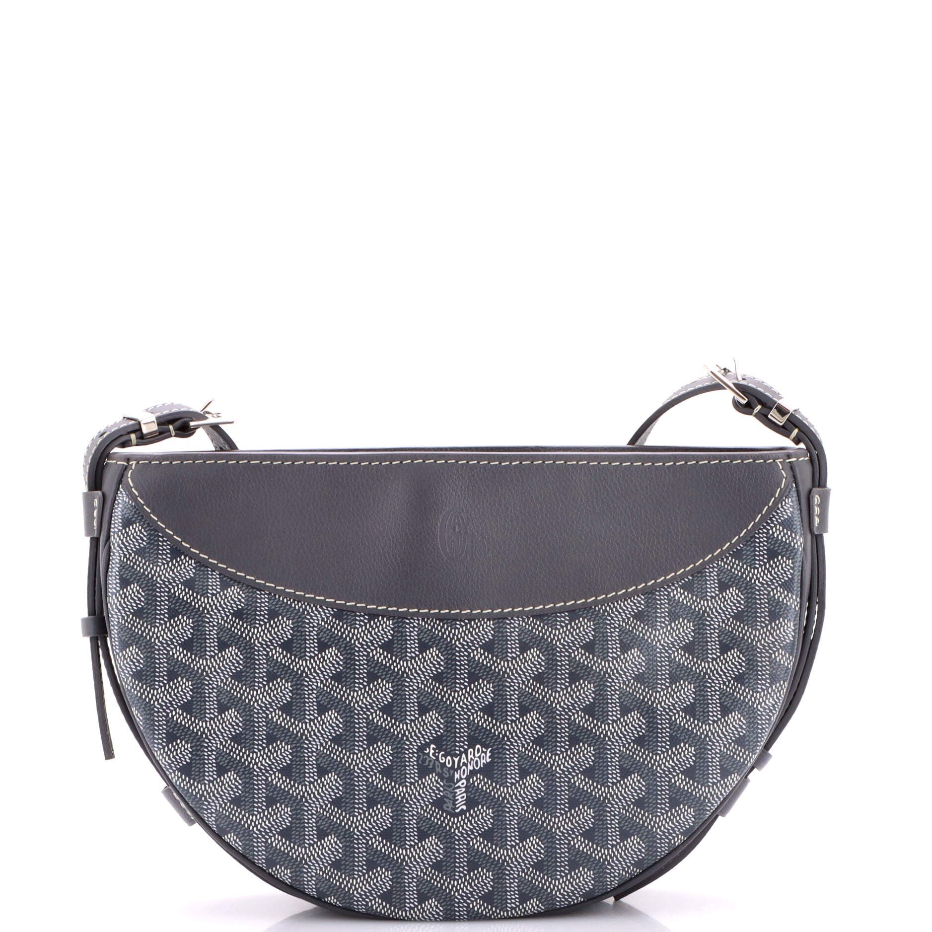 Hirondelle Shoulder Bag Coated Canvas and Leather