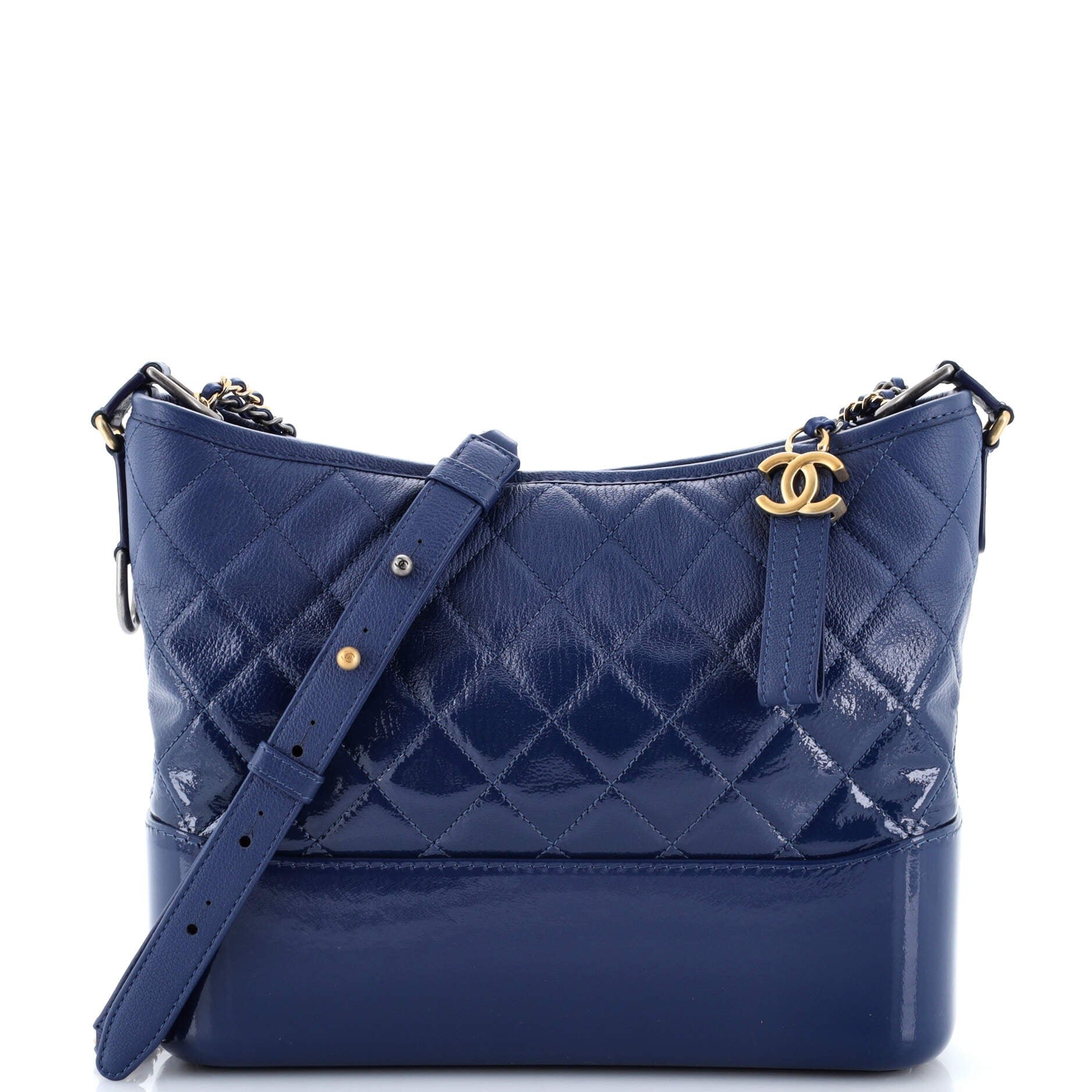Chanel Gabrielle Hobo Quilted Goatskin and Patent Medium