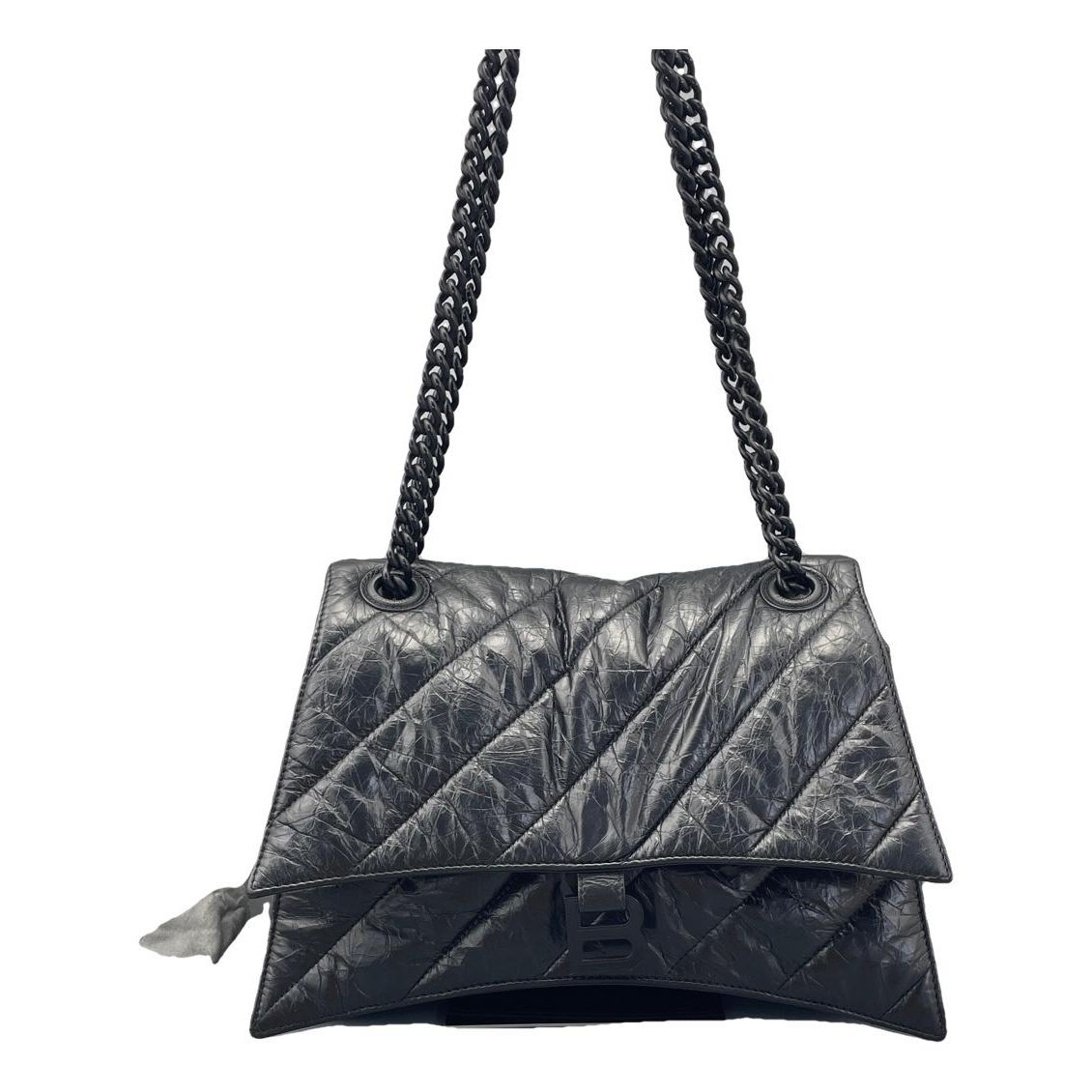 Crush leather handbag