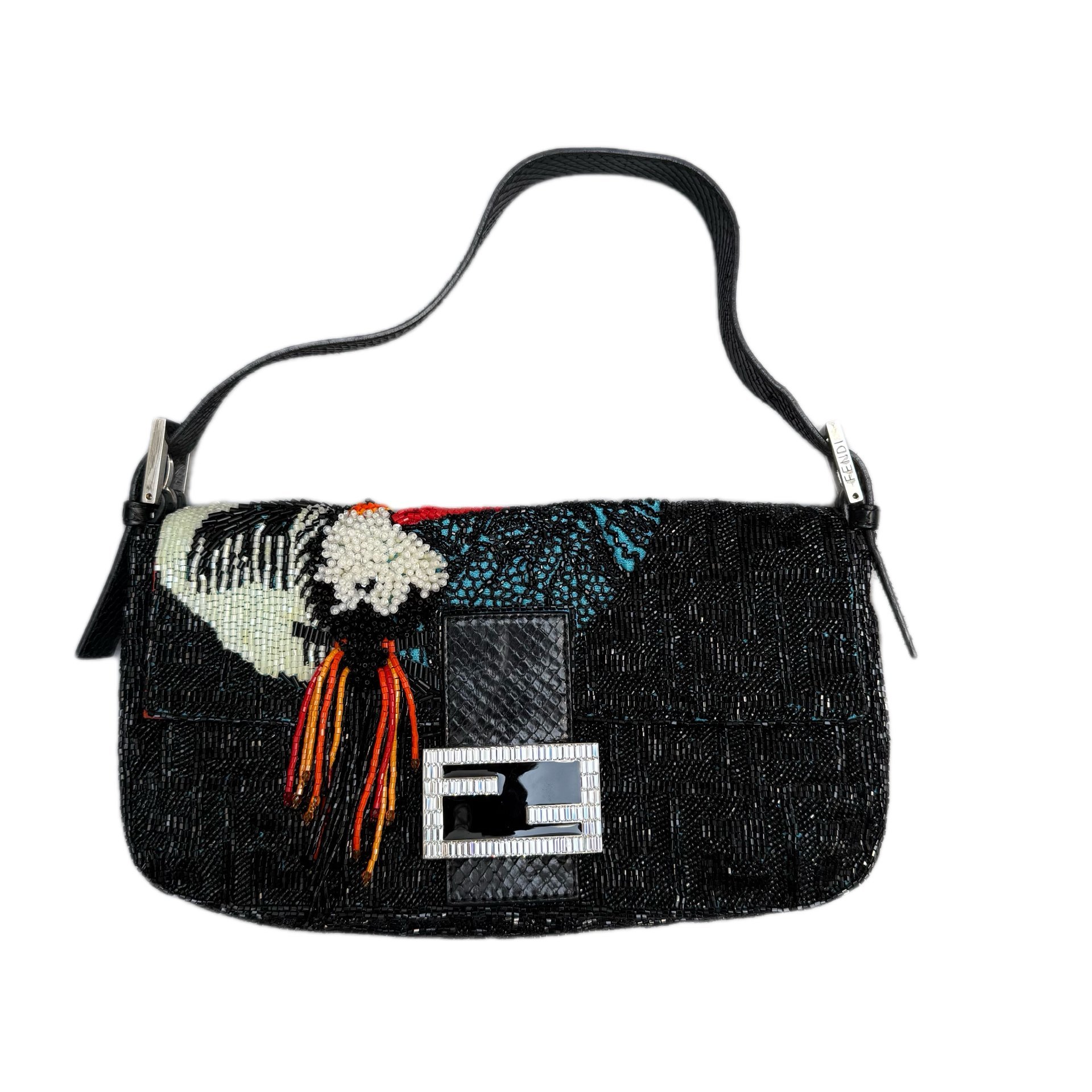 Baguette glitter handbag