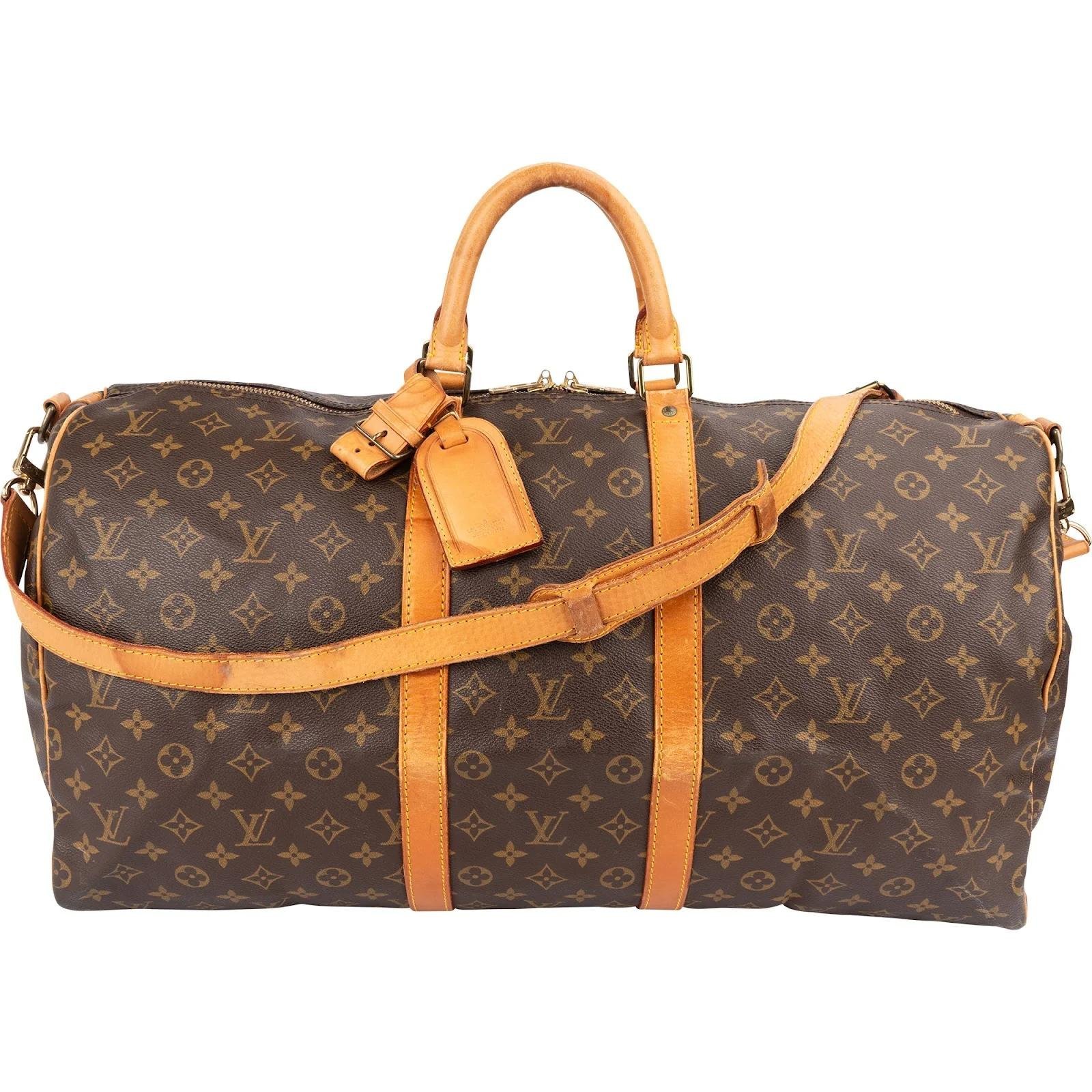 Keepall leather travel bag
