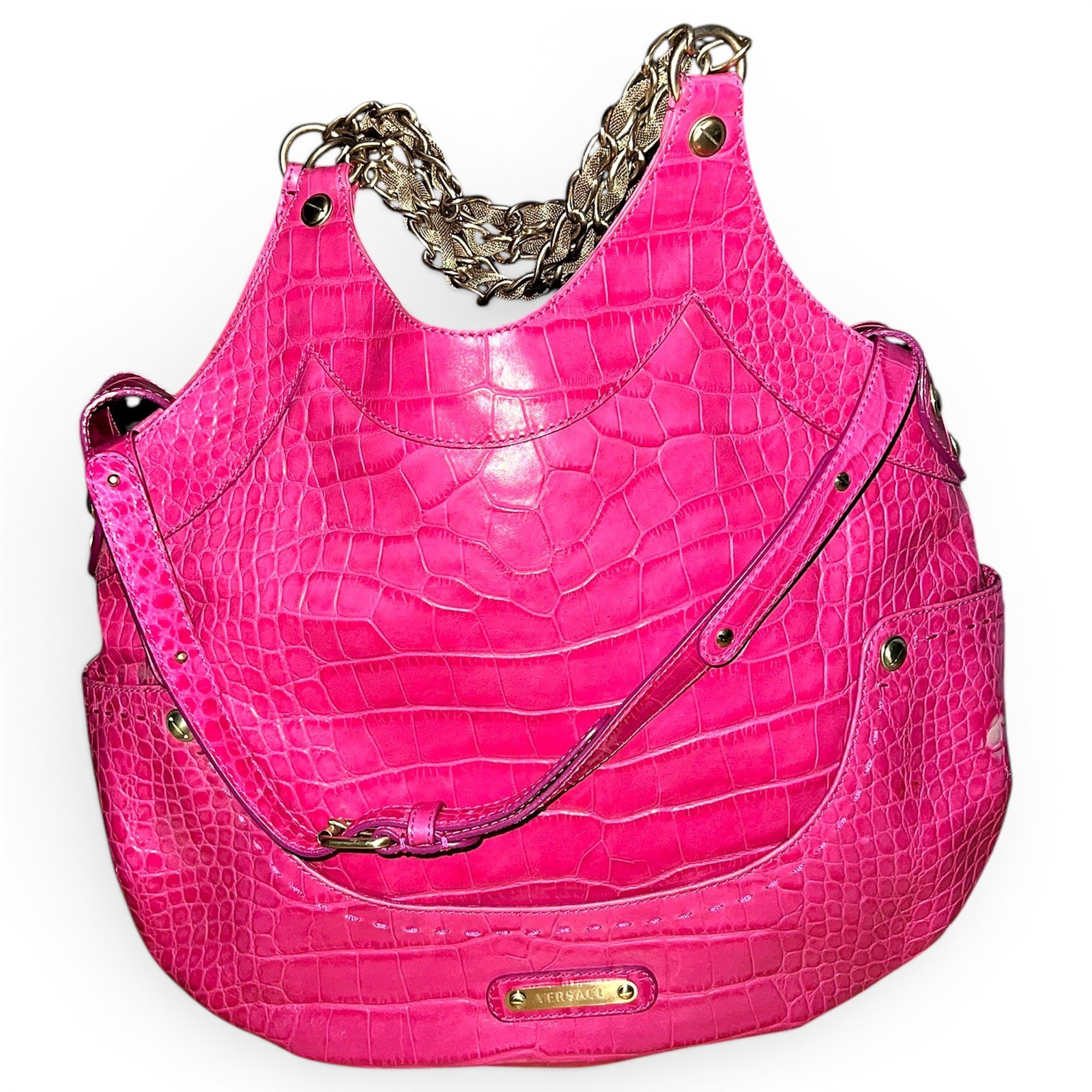 Versace Leather crossbody bag