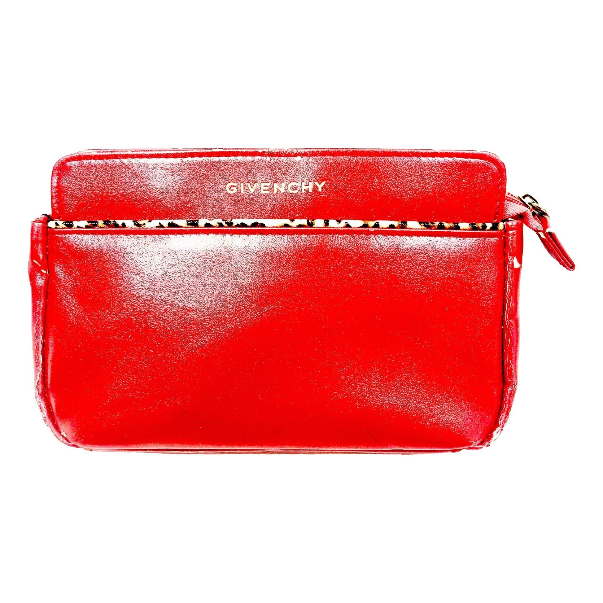 Leather clutch bag