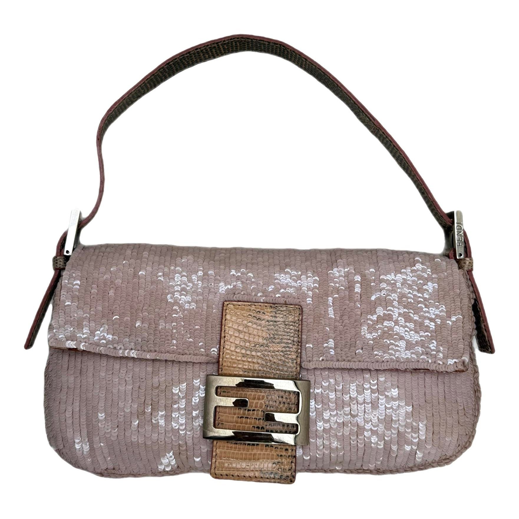 Baguette glitter handbag