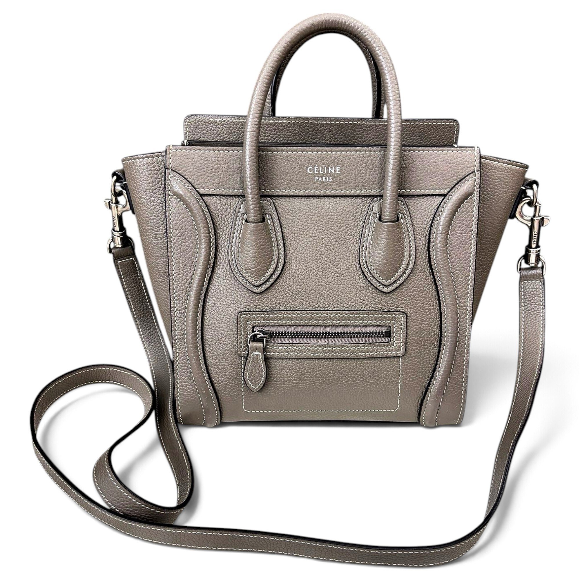 Nano Luggage leather crossbody bag
