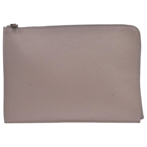 Double zip pony-style calfskin clutch bag