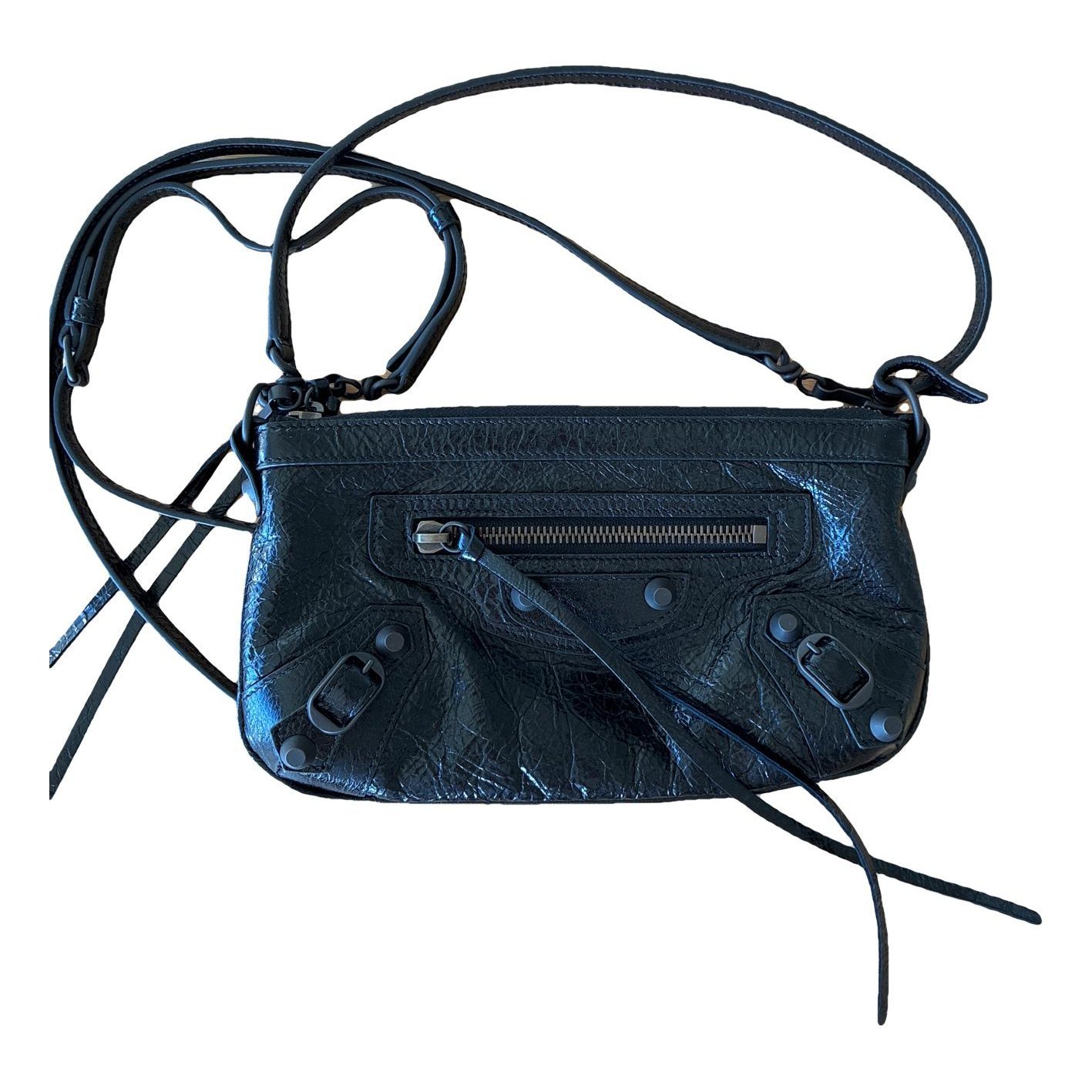 City leather handbag
