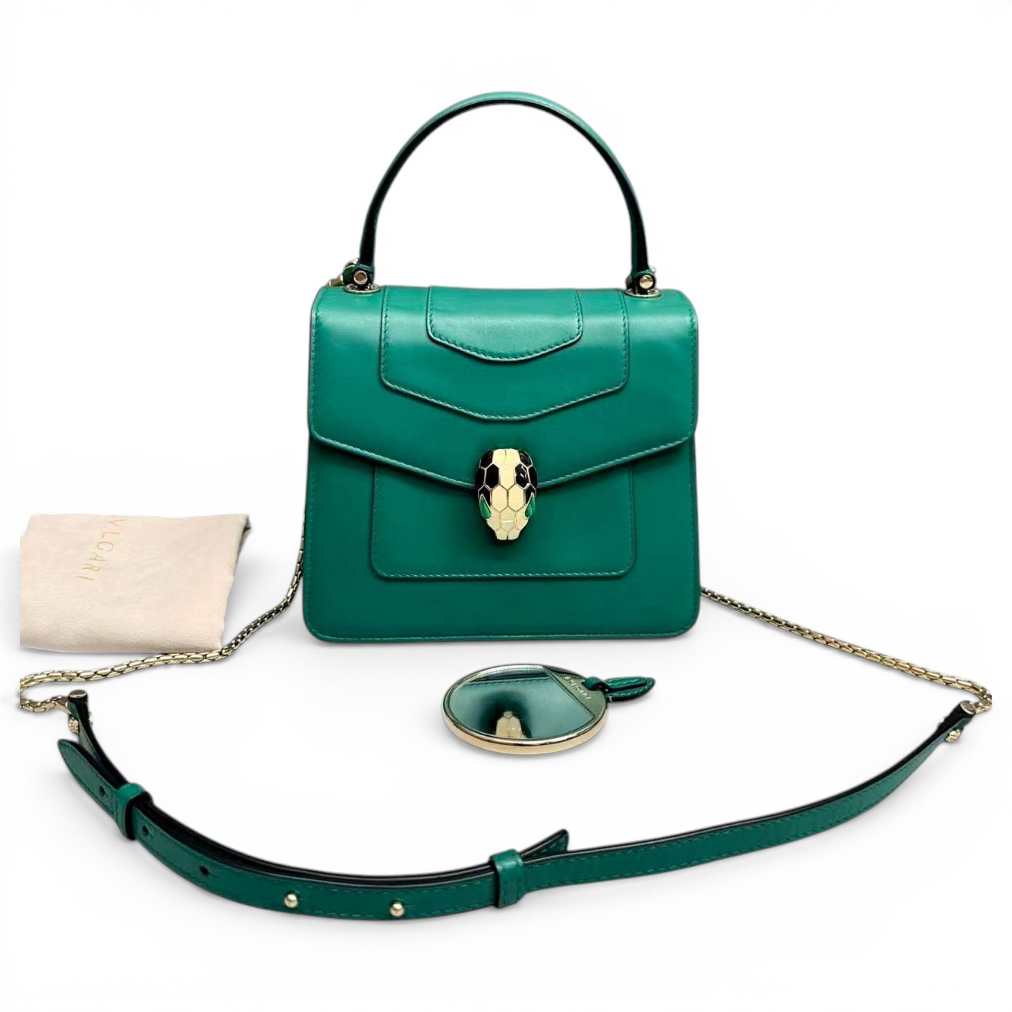 Serpenti leather handbag