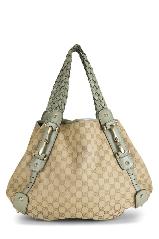 Green Original GG Canvas Pelham Tote Large