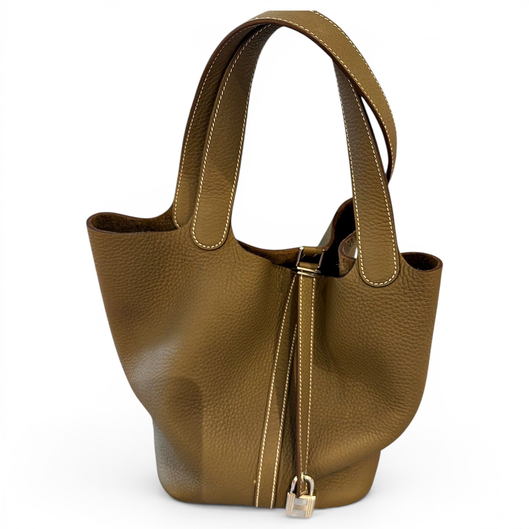Picotin leather tote