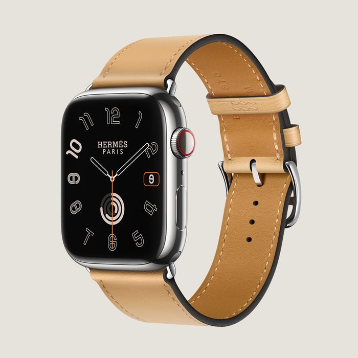 Naturel Sable Band Apple Watch Hermès Single Tour 45 MM