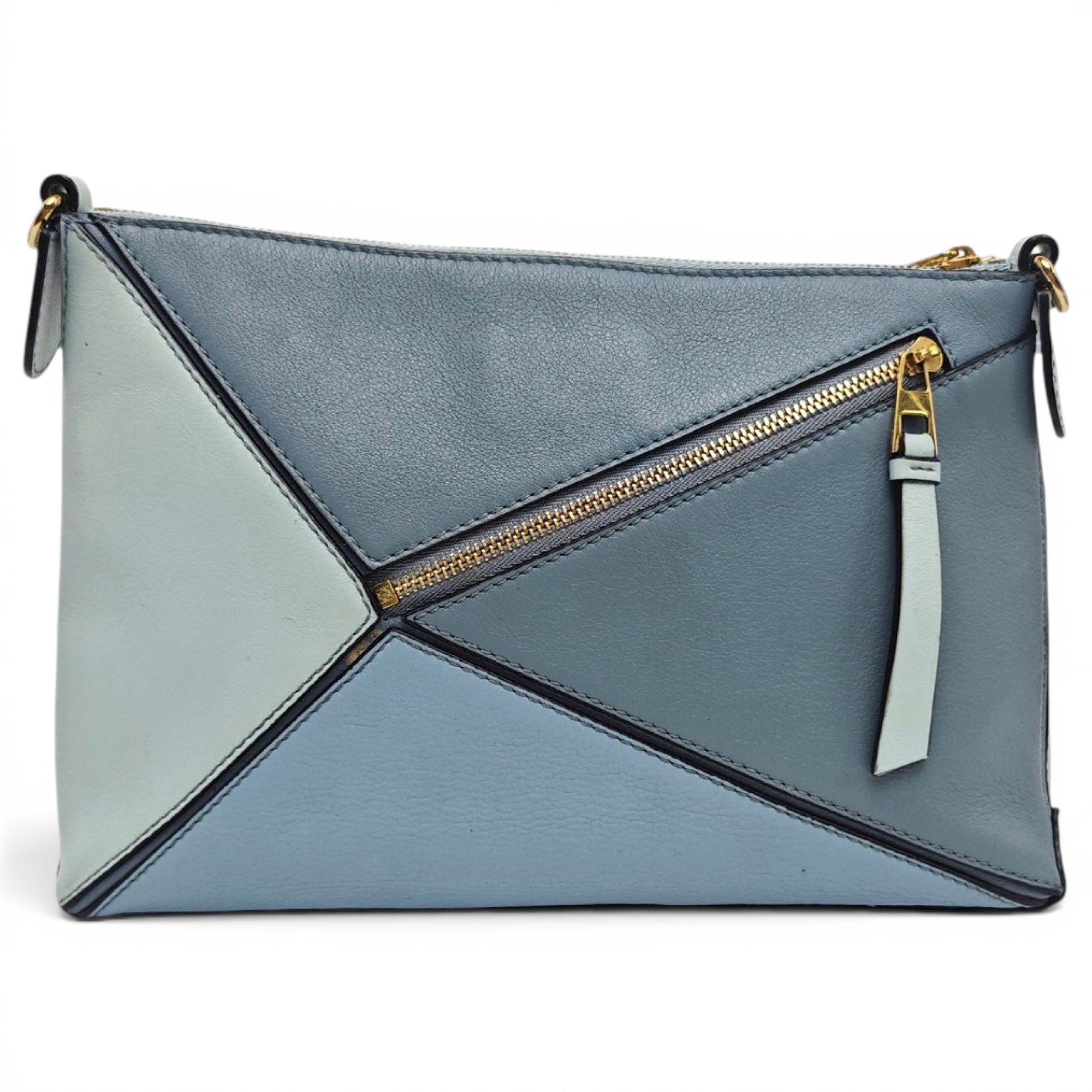 Puzzle leather crossbody bag
