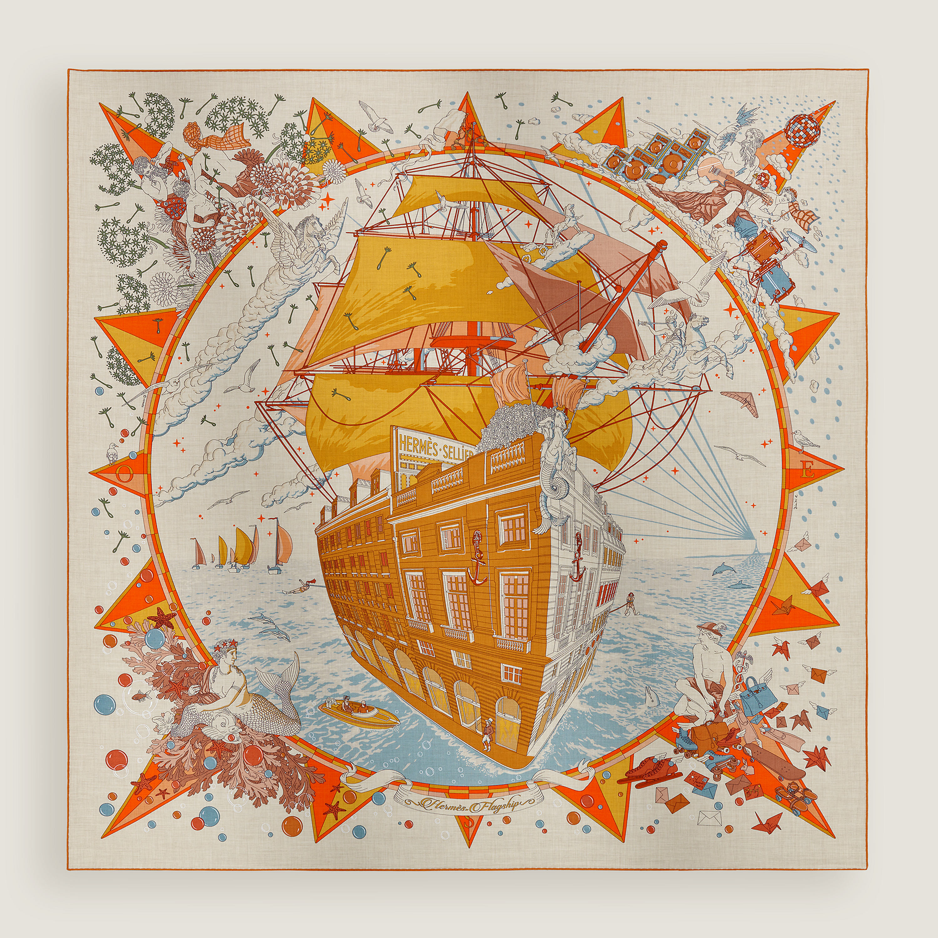 Hermès Flagship shawl 140