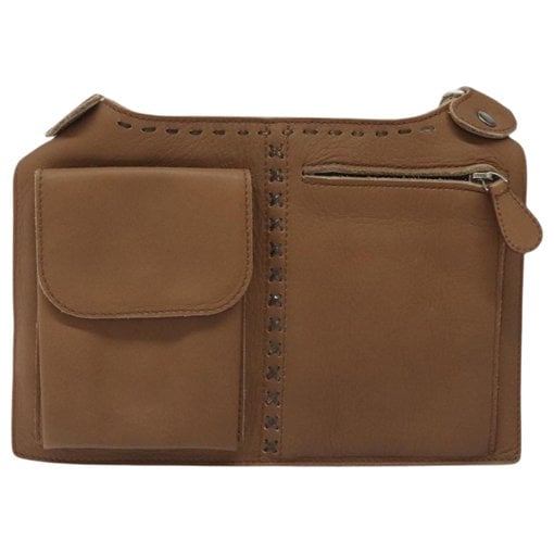 Leather clutch bag