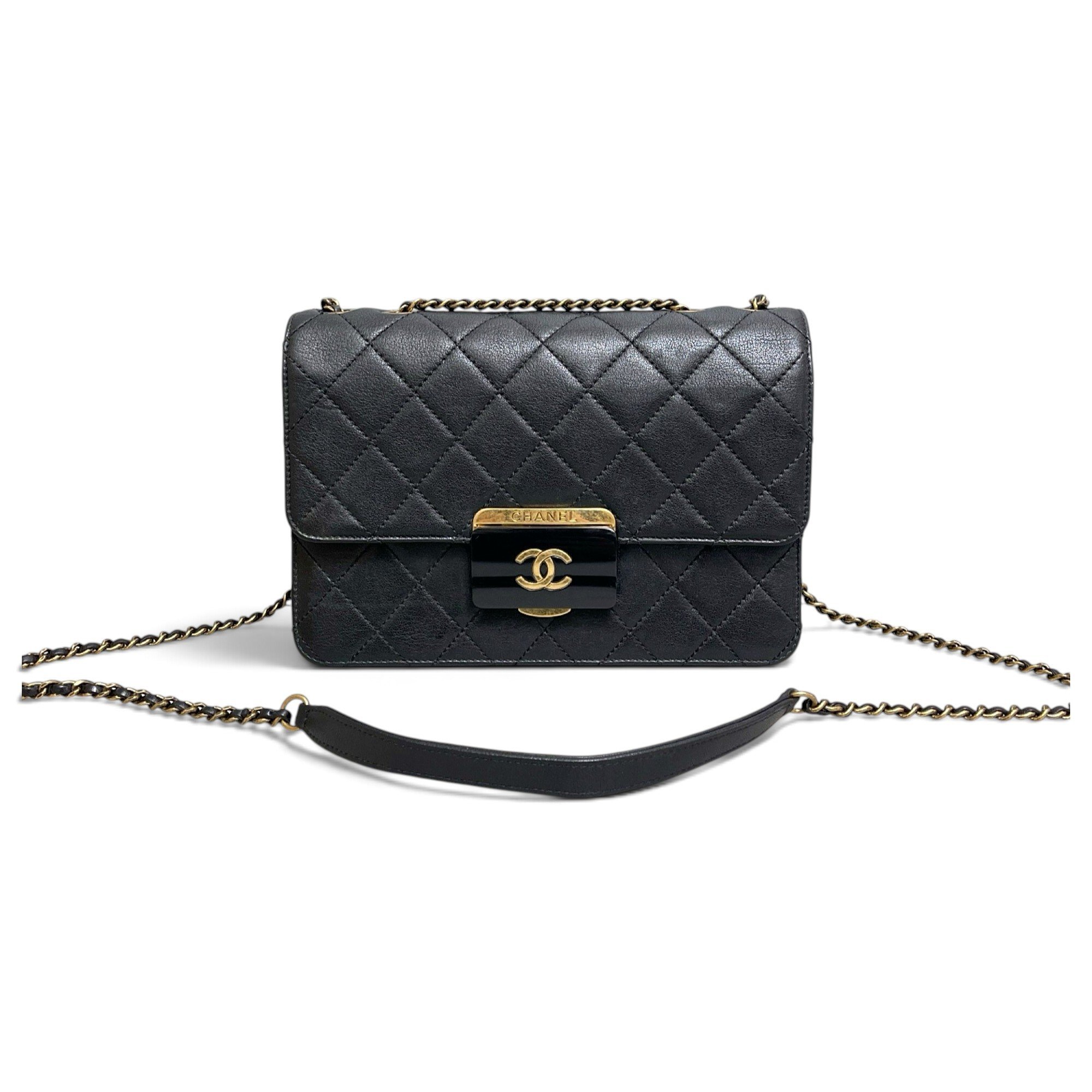 Trendy CC leather handbag